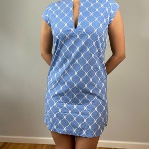 Three Islands Blue and White Mini Dress
